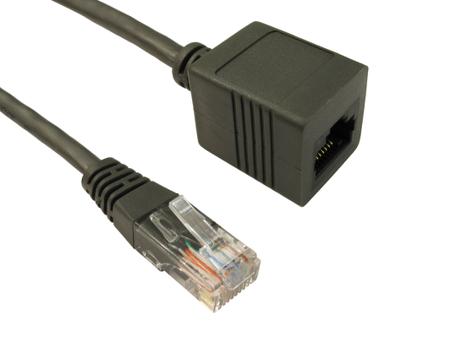 266-2627 RS PRO, 5m Cat5e, Grey RJ45 to Male RJ45 Female, UTPShielded, Terminated PVC Sheath