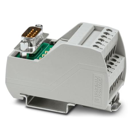 2322142 Phoenix Contact VIP-2/SC/D 9SUB/M/LED Series Interface Module, DIN Rail Mount