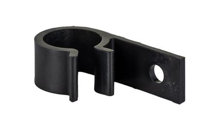 211-70104-6D20-POM-BK HellermannTyton Cable Clip Black Screw Polyacetal D Clip, 20mm Max. Bundle