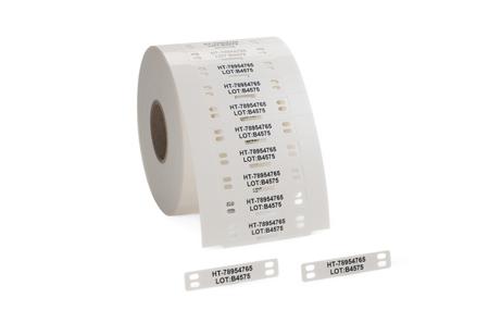556-80530 HellermannTyton TAGPU Cable Tie Cable Marker, White, Pre-printed "Ladder Style", for Large Cable Bundles And Wires,