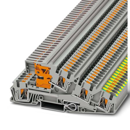 3214048 Phoenix Contact 5-Way Earth Terminal Block, 6mm², 10 AWG Wire, Push In