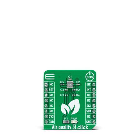 MIKROE-4904 MikroElektronika Air quality 8 Click Air Quality Sensor Add On Board for ZMOD4510 mikroBUS Socket