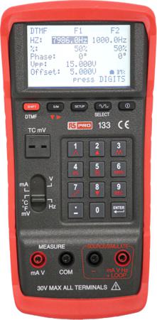 192-5802 RS PRO 133 Current & Voltage Calibrator, Max Voltage 20V, Max Current 24mA, RS Calibration