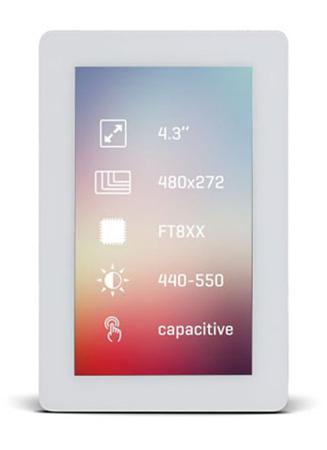 MIKROE-2167 MikroElektronika  TFT LCD Colour Display / Touch Screen, 4.3in, 480 x 272pixels
