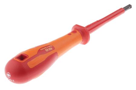 T49145-1 CK 75 mm Chrome Vanadium Molybdenum Steel VDE Screwdriver, PlusMinus / Modulo MOD1 Tip, Bi-material