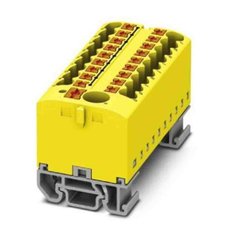 3274216 Phoenix Contact Distribution Block, 19 Way, 4mm², 24A, 690 V, Yellow