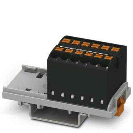 3273036 Phoenix Contact Distribution Block, 12 Way, 4mm², 24A, 690 V, Black