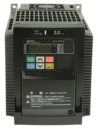 3G3MX2-A4030-EV2 Omron Inverter Drive, 3 kW, 3 Phase, 400 V ac, 7.2 A, 3G3MX2 Series