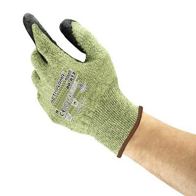 80813VP090 Ansell ActivArmr 80-813 Black Acrylic, Aramid, Glass Fibre Cut Resistant, Heat Resistant Cut Resistant Gloves, Size 9,