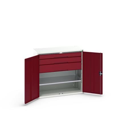 16926554.24 Bott 2 Door, 3 Drawer Sheet Steel Cupboard, 1050 x 550 x 1000mm