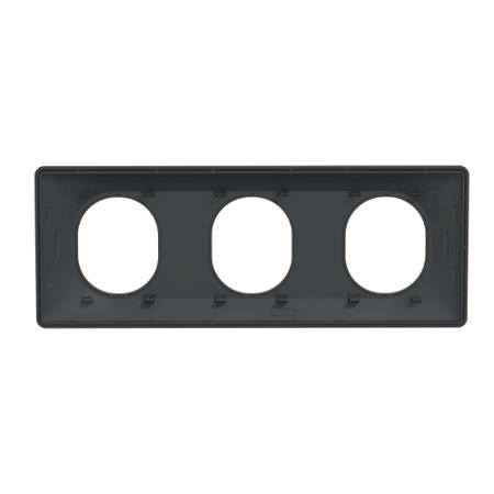 S340706 Schneider Electric Anthracite, 3 Gang, Ovalis C Series