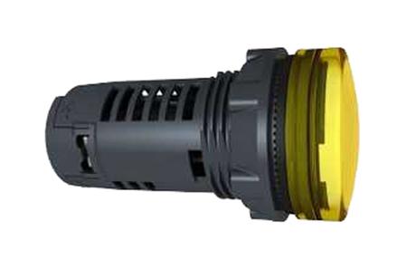 XB5EVB8 Schneider Electric, Harmony XB5, Panel Mount Yellow Universal LED Pilot Light Complete, 22mm Cutout, IP66, Round, 24V