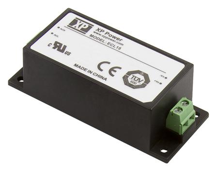 ECL15UT02-S XP Power Switching Power Supply, , 5 V dc, ±12 V dc, 2 A, 200mA, 15W, Triple Output, 120 → 370 V dc,