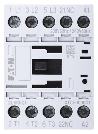 276725-DILM9-01-230V50HZ-240V60HZ- Eaton xStart DILM 3 Pole Contactor - 9 A, 230 V ac Coil, 3NO, 4 kW