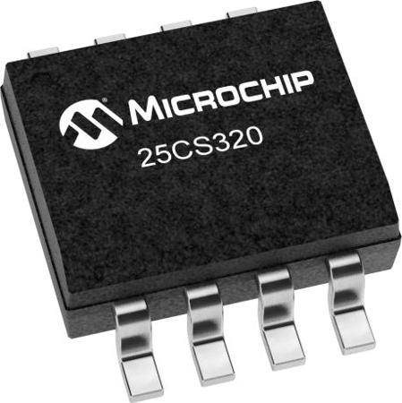 25CS320-E-SN Microchip 25CS320-E/SN, 32kbit EEPROM Chip, 20ns 8-Pin SOIC Serial