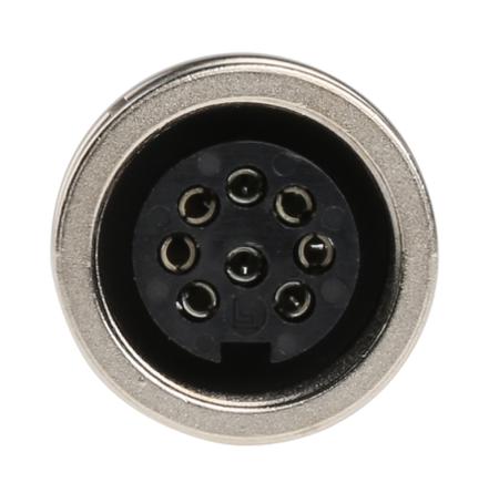 09-0174-00-08 Binder, 8 Pole Wall Mount Miniature Connector Socket, with Female Contacts, IP67
