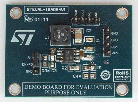 STEVAL-ISA084V1 STMicroelectronics Demonstration Board Power Management for ST1S40 for PWM Synchronous Step-Down Regulator