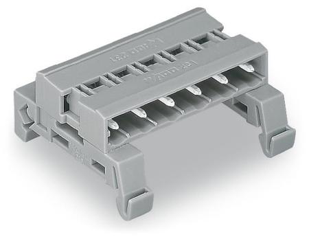 232-566/007-000 WAGO, 7.5mm Pitch, 232, 6 Way, Horizontal, Pluggable Terminal Block, Pin Header, DIN Rail Mount, Wire Termination,