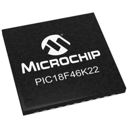 PIC18F46K22-I-ML Microchip PIC18F46K22-I/ML, 8bit PIC Microcontroller, 64MHz, 64 kB Flash, 44-Pin QFN