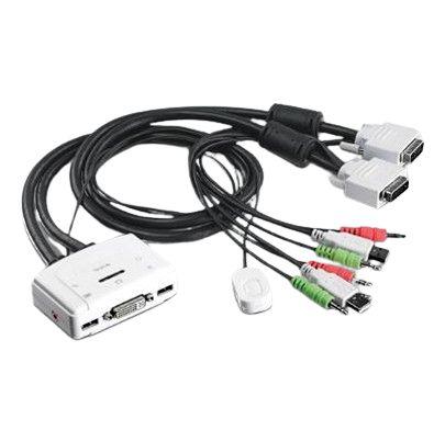 TK-214I Trendnet 2 Port Dual Monitor USB DVI-D KVM Switch, 3.5 mm Jack 1920 x 1200 Maximum Resolution