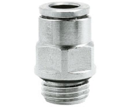 102250605 Norgren PNEUFIT 10 Series Straight Threaded Adaptor, M5 Male to Push In 6 mm, Threaded-to-Tube Connection Style, 10225