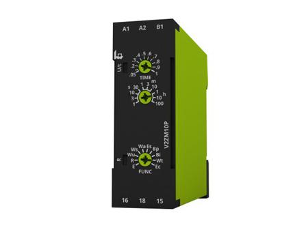 V2ZM10P 12-240V AC/DC Veo Series DIN Rail Mount Timer Relay, 12 → 240V ac/dc, 1-Contact, 100h, 10-Function, SPDT