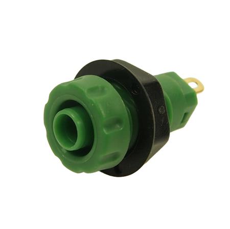 282-797 RS PRO Green Female Banana Socket, 2mm Connector, Threaded Termination, 30A, 1kV, Gold Plating