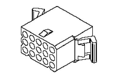 39033157 Molex Receptacle Crimp Connector Housing, 3.68mm Pitch, 15 Way, 3 Row