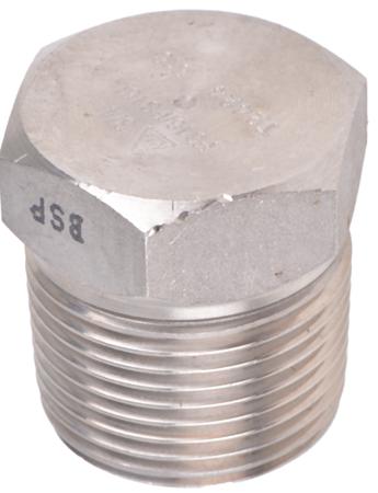 826-7037 RS Pro Stainless Steel Hexagon Straight Hexagon Plug 3/4in R(T) Male 1.02in