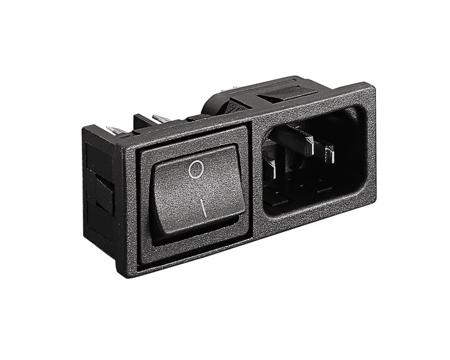 BZM27/Z0000/57B Bulgin C14 Horizontal Panel Mount IEC Connector Male, 10A