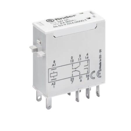 46-52-9-024-0000T Finder DPDT Non-Latching Relay Plug In, 24V dc Coil, 8 A