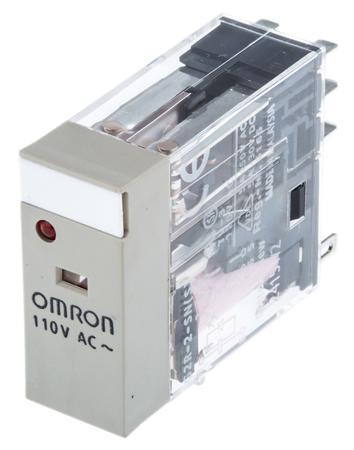 G2R-2-SN 110VAC (S) Omron Plug In Power Relay, 110V ac Coil, 5A Switching Current, DPDT