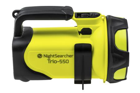 NSTRIO550Y Nightsearcher TRIO-550 Rechargeable, LED Handlamp Water Resistant, 600 m Beam 12 V dc