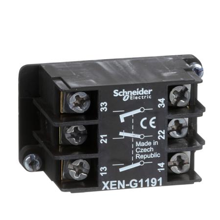 XENG1191 Schneider Electric XENG Series Contact Block for Use with XACA, XACA9...head, 600V, 2NO + 1NC