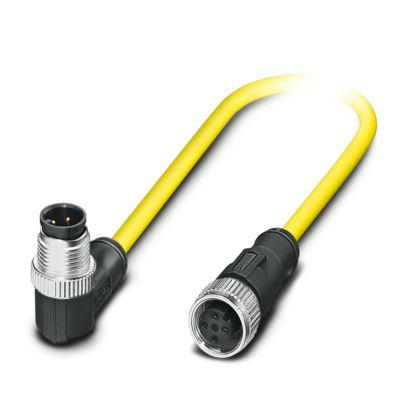 1406232 Phoenix Contact Male 4 way M12 to Female 4 way M12 Actuator/Sensor Cable, 500 mm