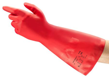 37900110BP Ansell Alphatec Solvex 37-900 Red Nitrile Chemical Resistant Reusable Gloves, Size 11, Nitrile Coating