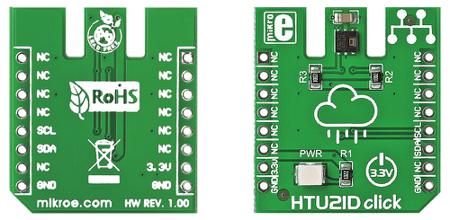 MIKROE-1687 MikroElektronika HTU21D Temperature Sensor MikroBus Click Board