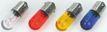 5862402205F Dialight Green LED Indicator Lamp, 28V dc, BA9s Base, 10mm Diameter, 825mcd