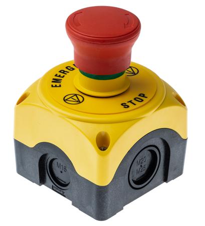 S1PY91 Lovato S1PY Series Twist Release Emergency Stop Push Button, Surface Mount, 1NC, IP66, IP67, IP69K