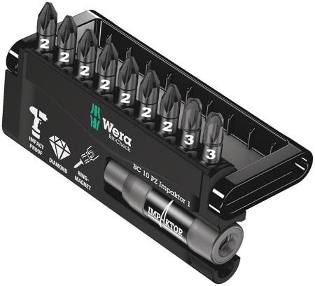 05057684001 Wera Impact Bit Set 10 Pieces, Hexagon