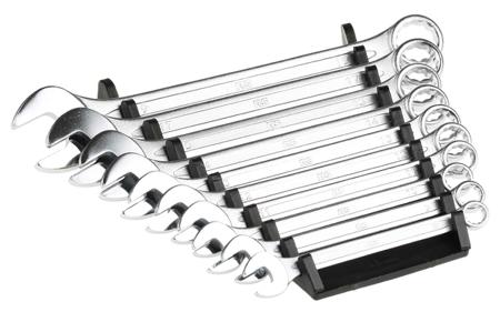 487-084 RS PRO 10-Piece Spanner Set, 8 → 19 mm, Chrome Vanadium Steel