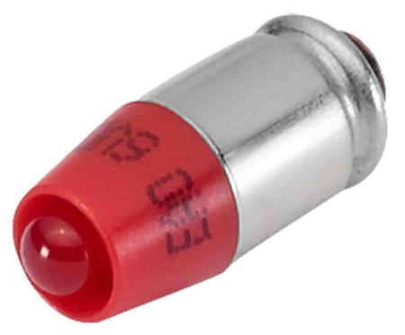 10-2J12.1065 EAO Green LED Indicator Lamp, 24V ac/dc, T1 3/4 MG Base, 6.1mm Diameter, 1050mcd