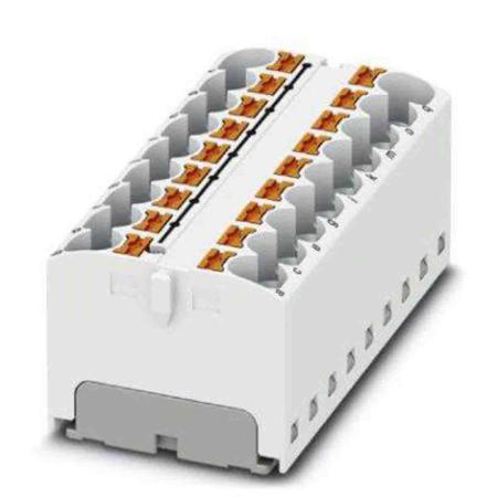 3273846 Phoenix Contact Distribution Block, 18 Way, 6mm², 32A, 450 V, White