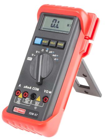 123-3416 RS PRO IDM67 Handheld Digital Multimeter With UKAS calibration , 10A ac 600V ac 10A dc 600V dc