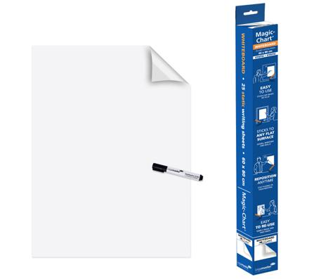 7-159100 Legamaster White Board, 60cm Height, 80cm Width
