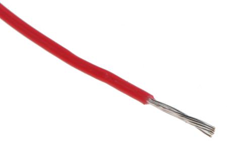 5853 RD005 Alpha Wire Hook-up Wire TEFLON Series Red 0.14 mm² Hook Up Wire, 26 AWG, 7/0.16 mm, 30m, PTFE Insulation,