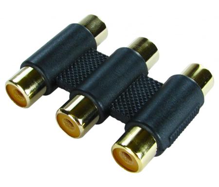 286-2901 RS PRO A/V Connector Adapter, Female RCA to Female 3 x RCA