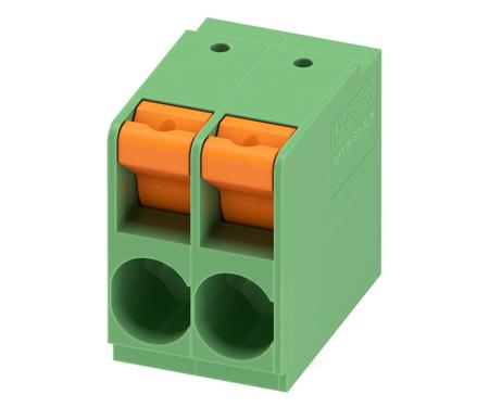 1017531 Phoenix Contact TDPT 16/ 2-SP-10.16-ZB Series PCB Terminal Block, 2-Contact, 10.16mm Pitch, Through Hole Mount, 1-Row,