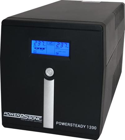 PowerSteady-1200 Power Sonic 110/120 V ac, 220 → 240 V ac Input Surface Mount UPS, 1200VA (1200VA), PowerSteady 1200
