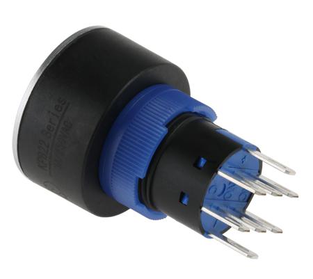 175-8311 2NO/2NC Lock Push Button Switch, IP65, 22.2 Dia.mm, Panel Mount Green LED, 250V ac
